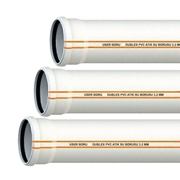 DUBLEX PVC ATIK SU BORUSU 160X500