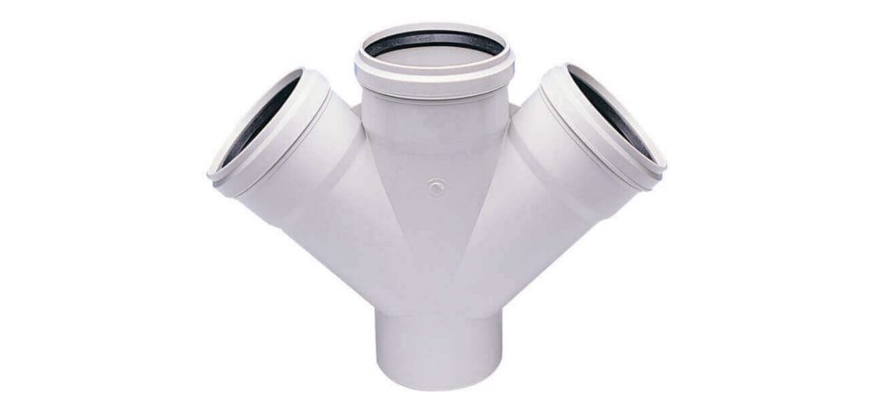KALDE PVC-U ÇİFT ÇATAL 45˚ 110X50
