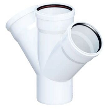 USER PVC-U ÇİFT ÇATAL 45˚ 110X110