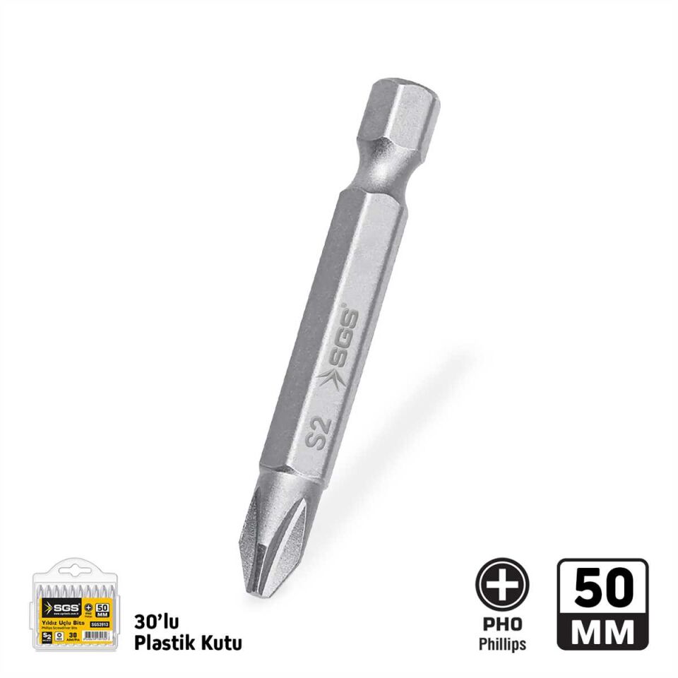 YILDIZ UÇLU BİTS S2 PH0*50mm
