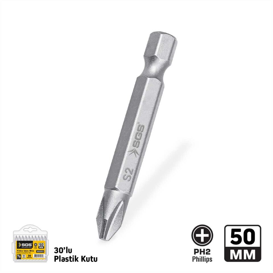 YILDIZ UÇLU BİTS S2 PH2*50mm