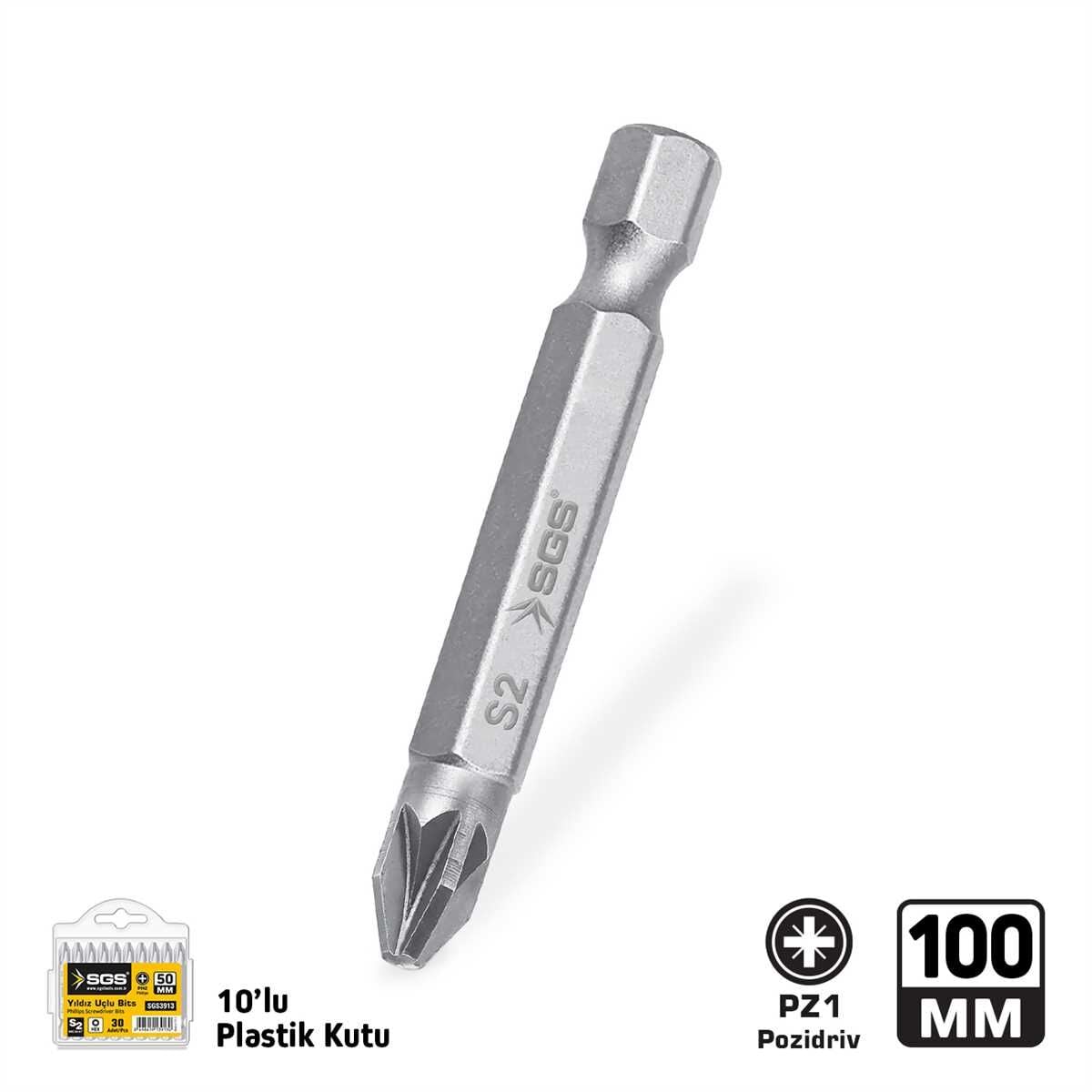 POZİDRİV UÇLU BİTS S2 PZ1*100mm