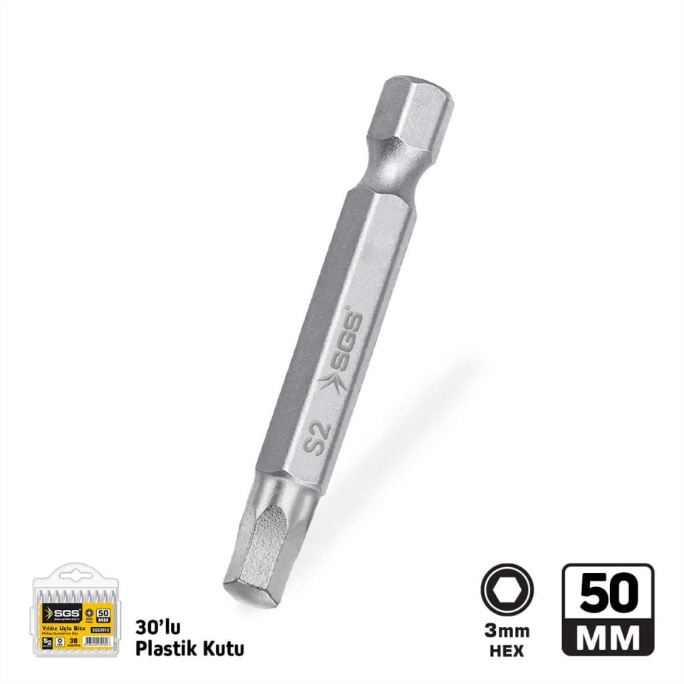 ALLEN UÇLU BİTS S2 3mm*50mm