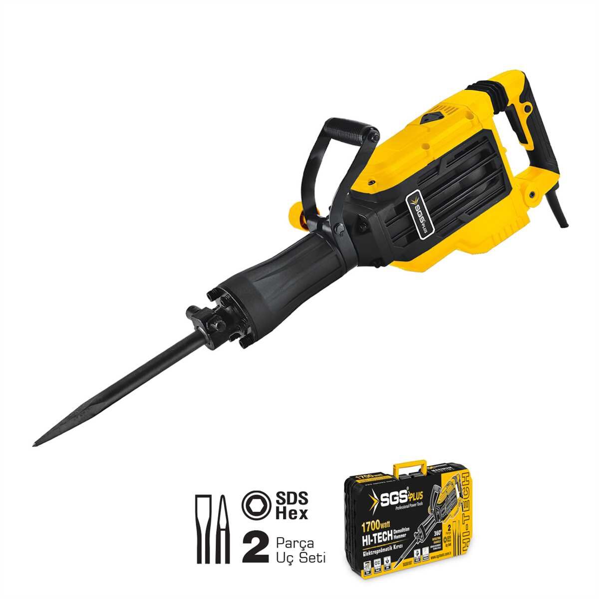 ELEKTROPNOMATİK KIRICI SDS HEX 1700 WATT 60 JOULES 16 KG