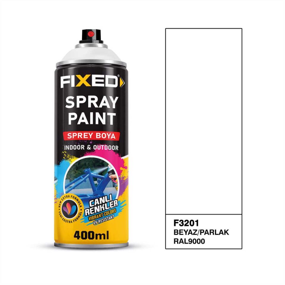 SPREY BOYA AKRİLİK 320 GR 400 ML SPREY BOYA AKRİLİK - BEYAZ/PARLAK (RAL9000) 320 GR 400 ML