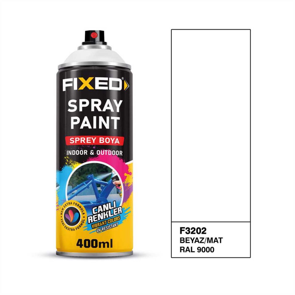 SPREY BOYA AKRİLİK 320 GR 400 ML SPREY BOYA AKRİLİK - BEYAZ/MAT (RAL9000) 320 GR 400 ML