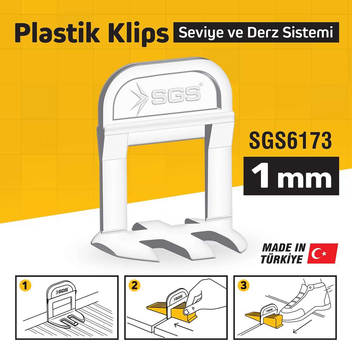 1 MM DERZ SEVİYE TESPİT KLİPSİ (PK/100 ADET)