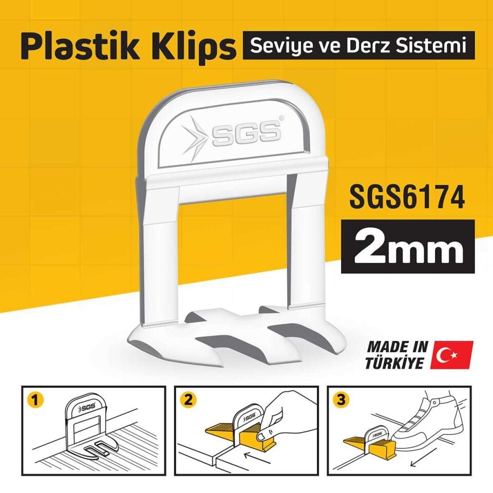 2 MM DERZ SEVİYE TESPİT KLİPSİ (PK/100 ADET)