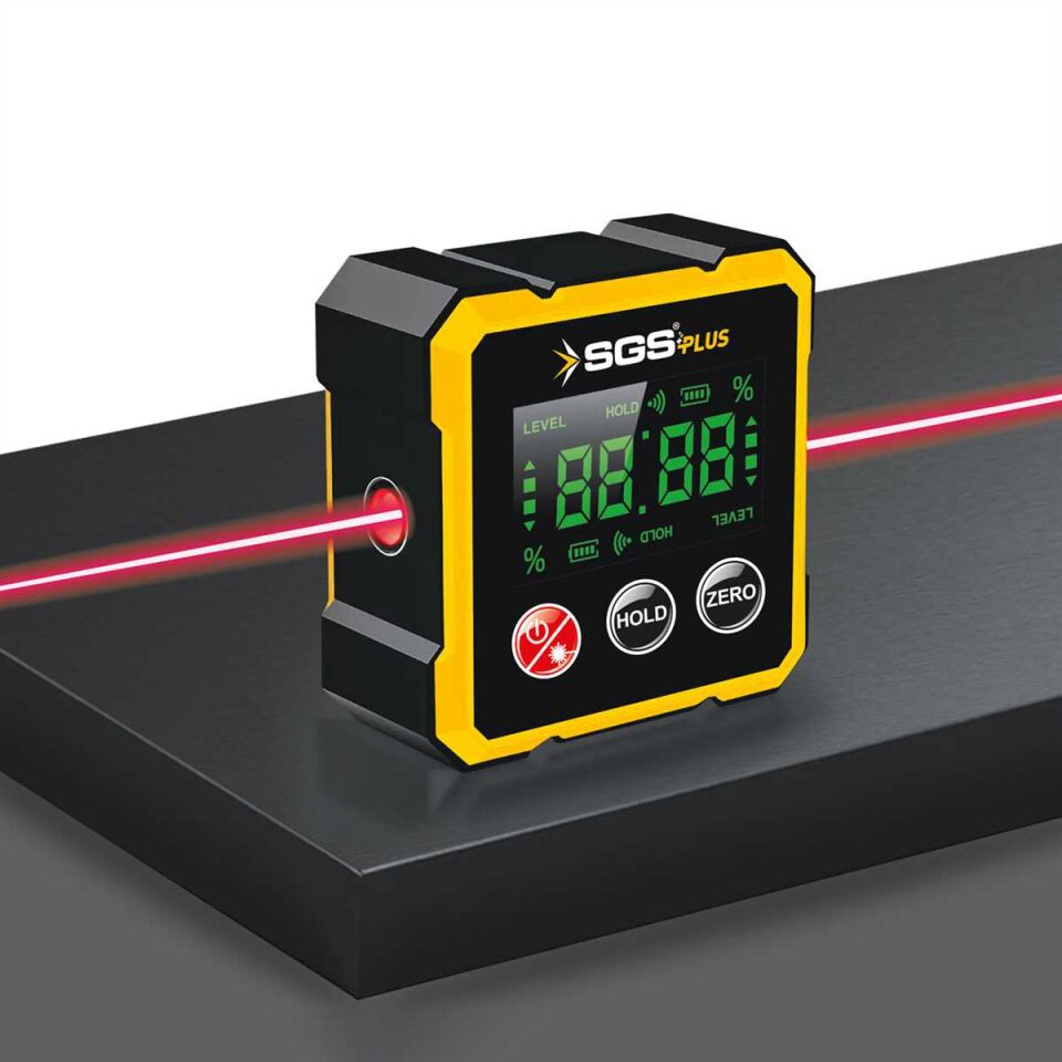 LAZER DİJİTAL AÇI ÖLÇER MIKNATISLI