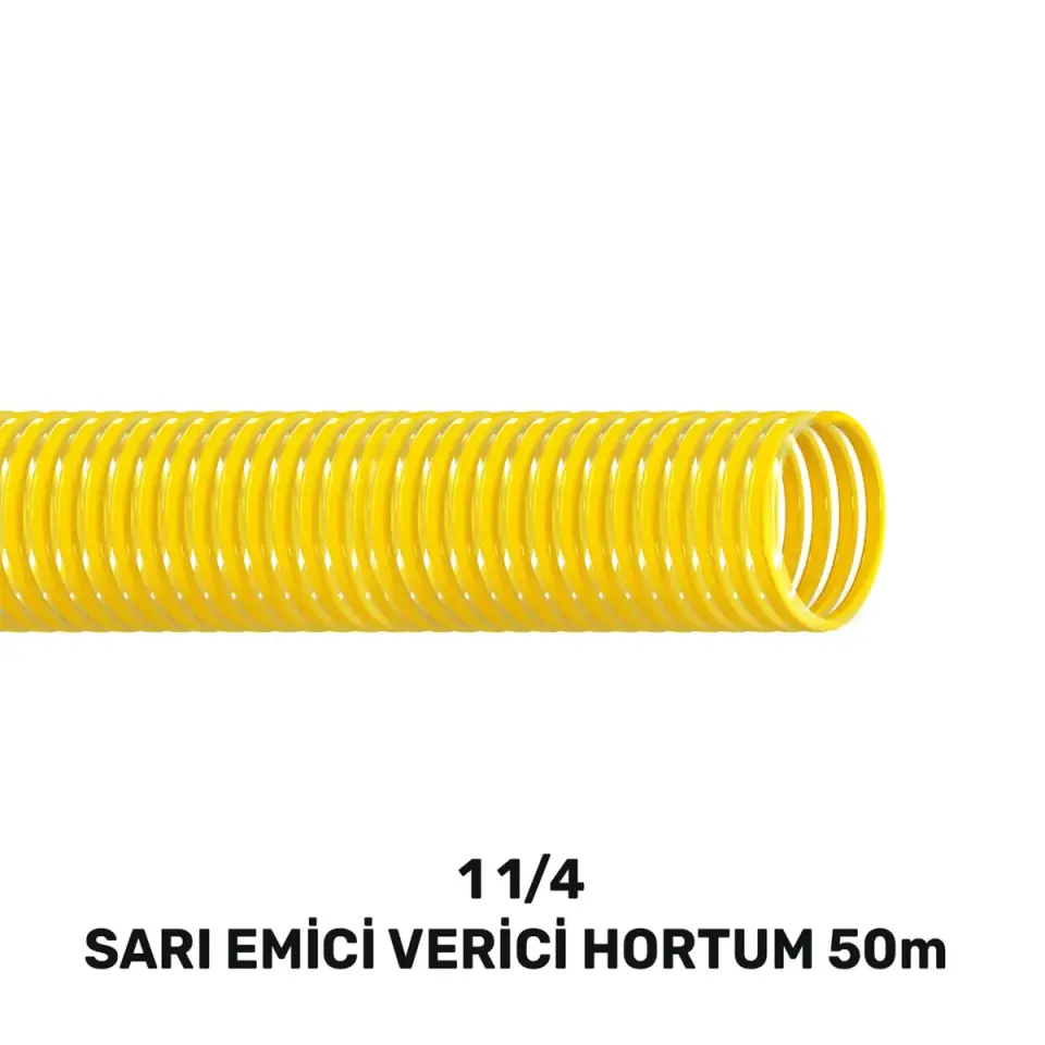 SARI EMİCİ VERİCİ HORTUM 50 MT 1 1/4