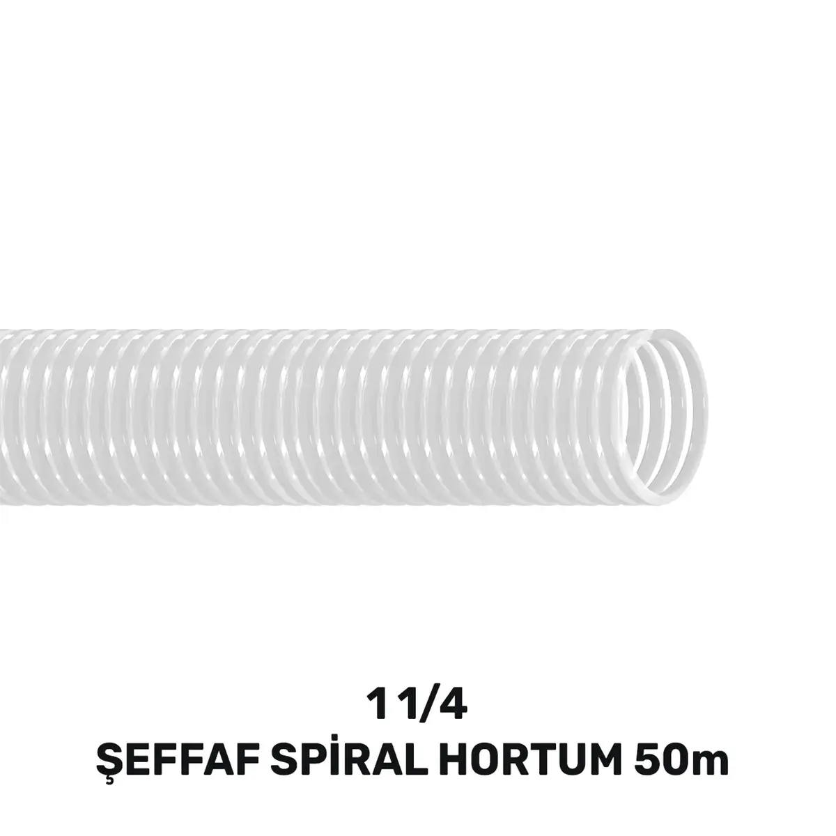 1 1/4'' ŞEFFAF LAVABO&SİFON SPİRAL HORTUM 50 MT