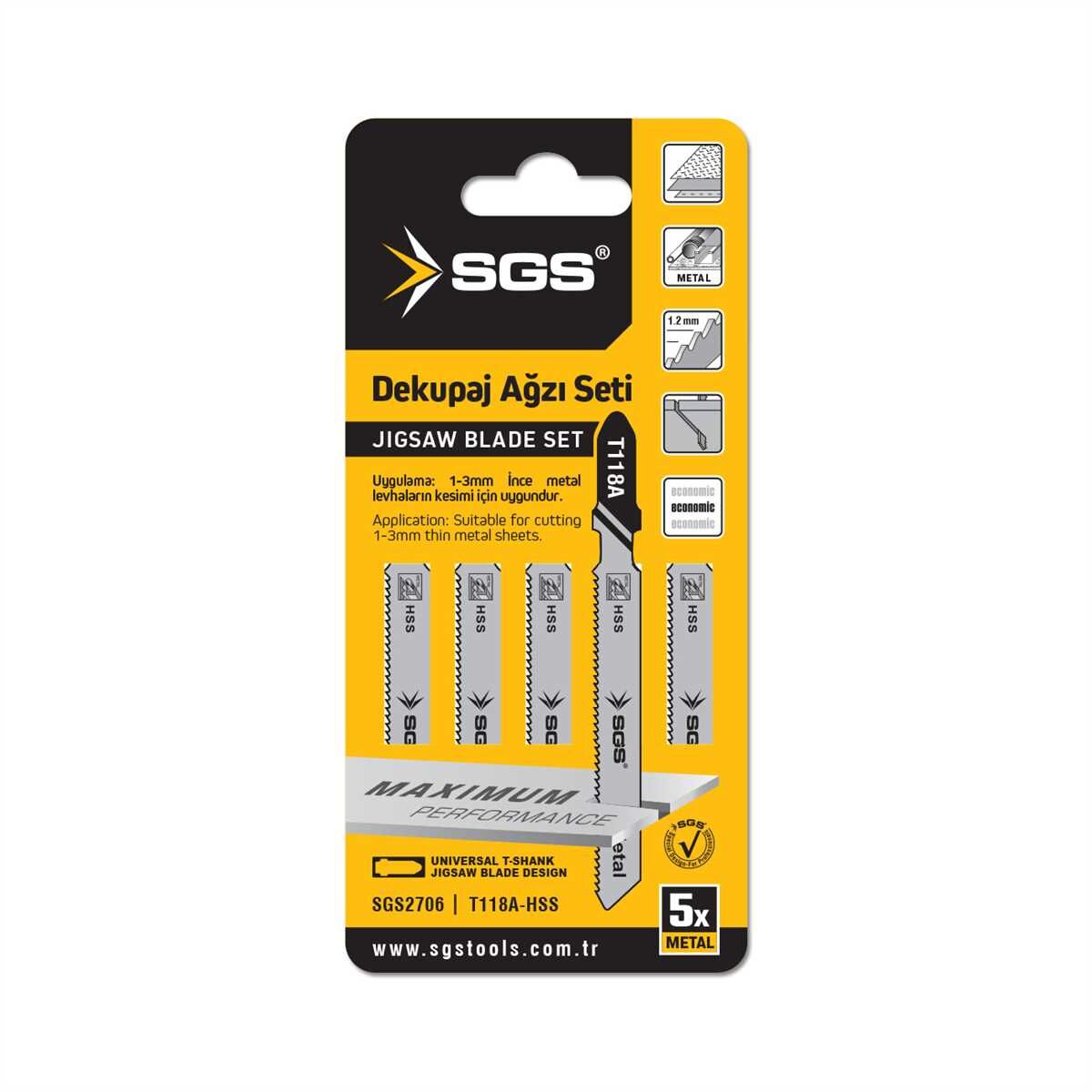 DEKUPAJ AĞZI METAL T118A 5 Lİ SET ( 5'li Set Fiyatı )