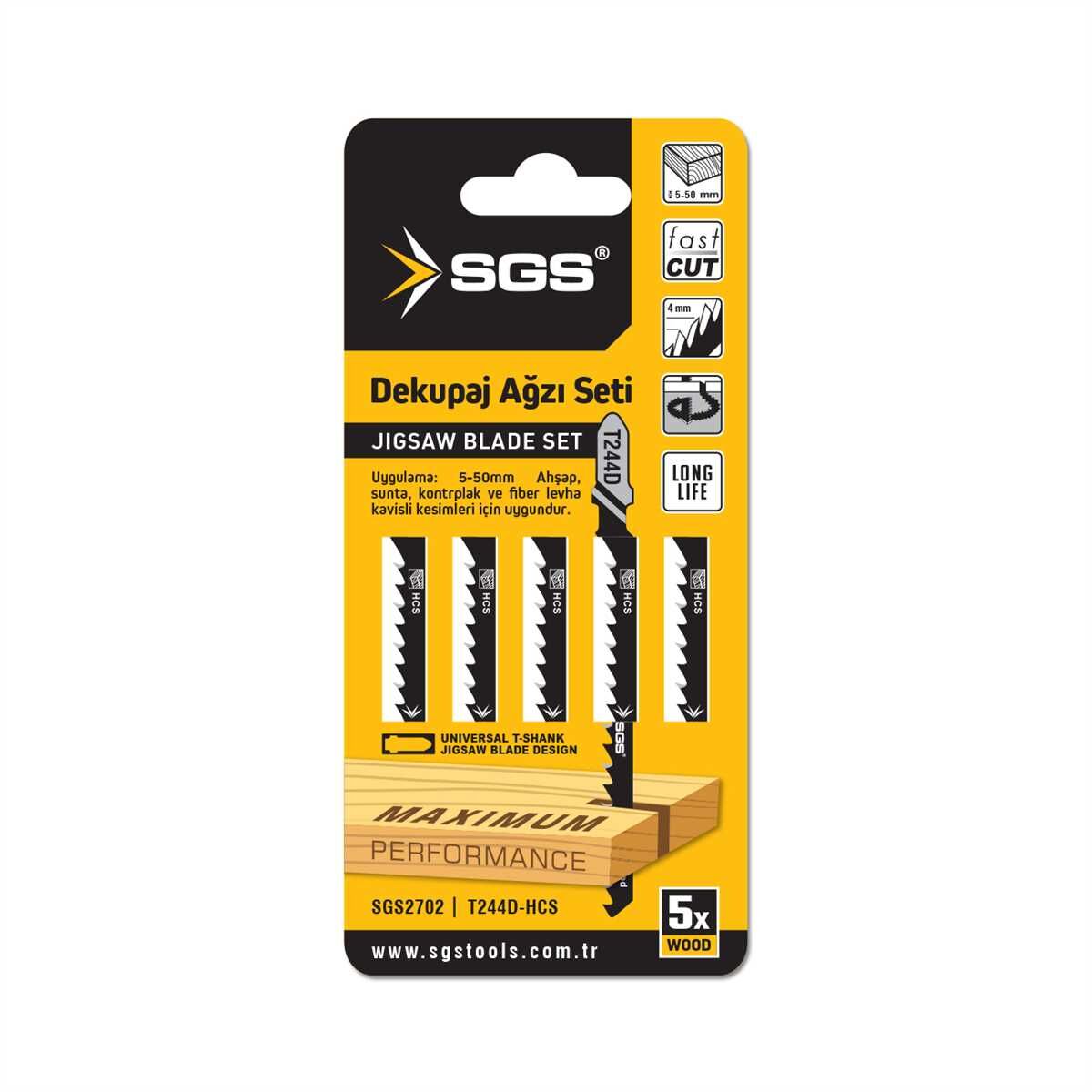 DEKUPAJ AĞZI AHŞAP T244D 5 Lİ SET  ( 5'li Set Fiyatı )